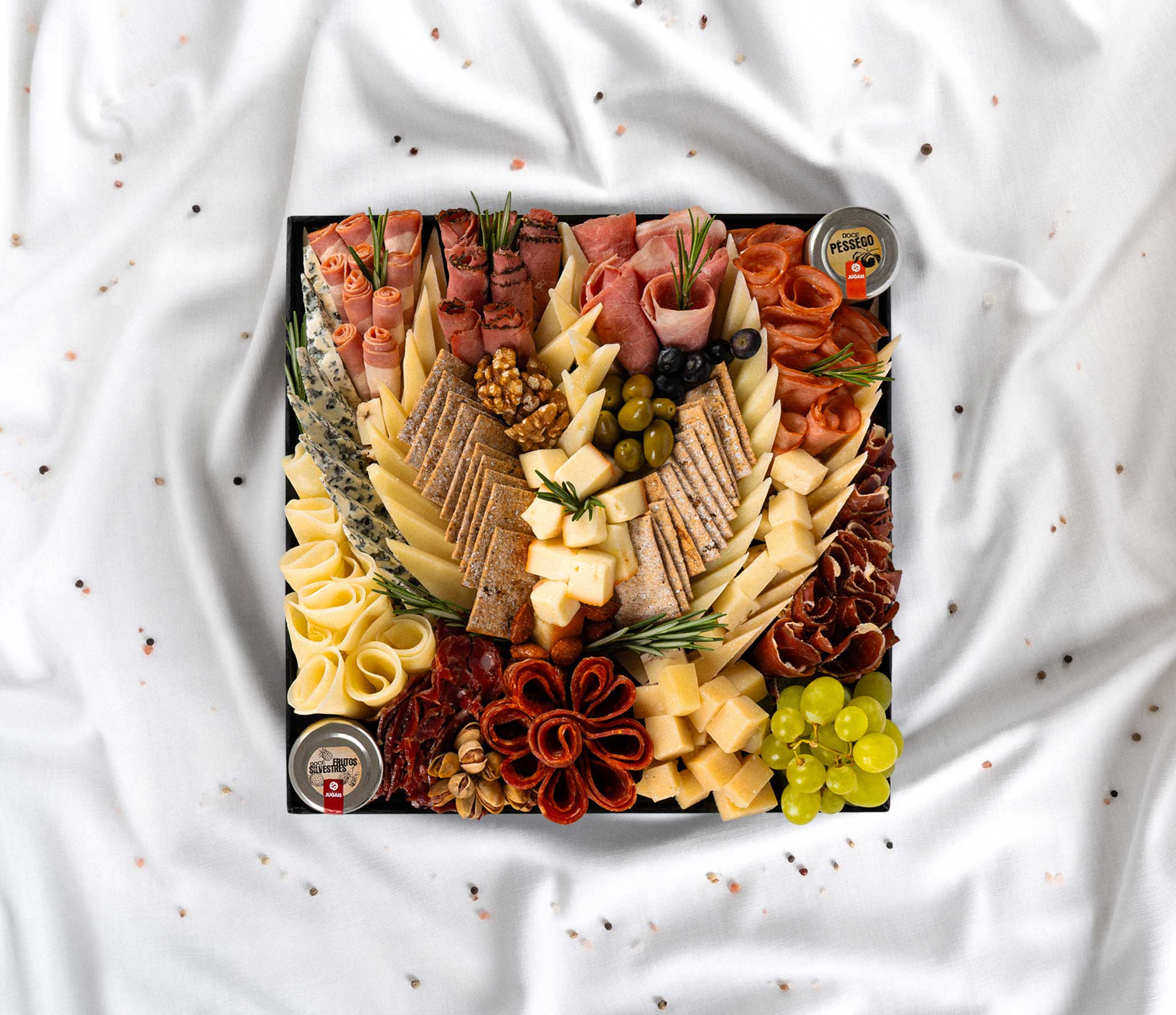 Italian Cheese & Charcuterie Board - AED 350.00 - The Cheeseroom The Butler's Collection - This image is providing visuals of our Italian Cheese board containing artisanal cheeses around the word.