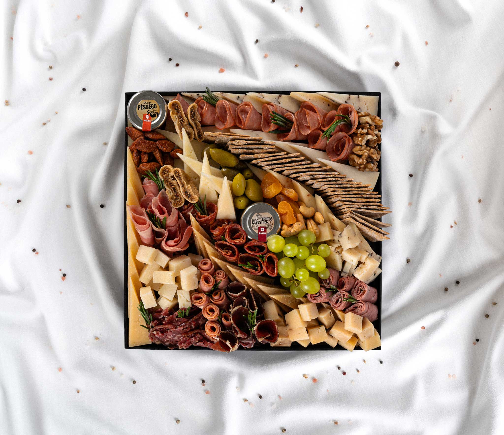 Spanish Cheese & Charcuterie Board - AED 350.00 - The Cheeseroom The Butler's Collection - This image is providing visuals of our Spanish Cheese board curated with care and containing artisanal cheeses around the word.