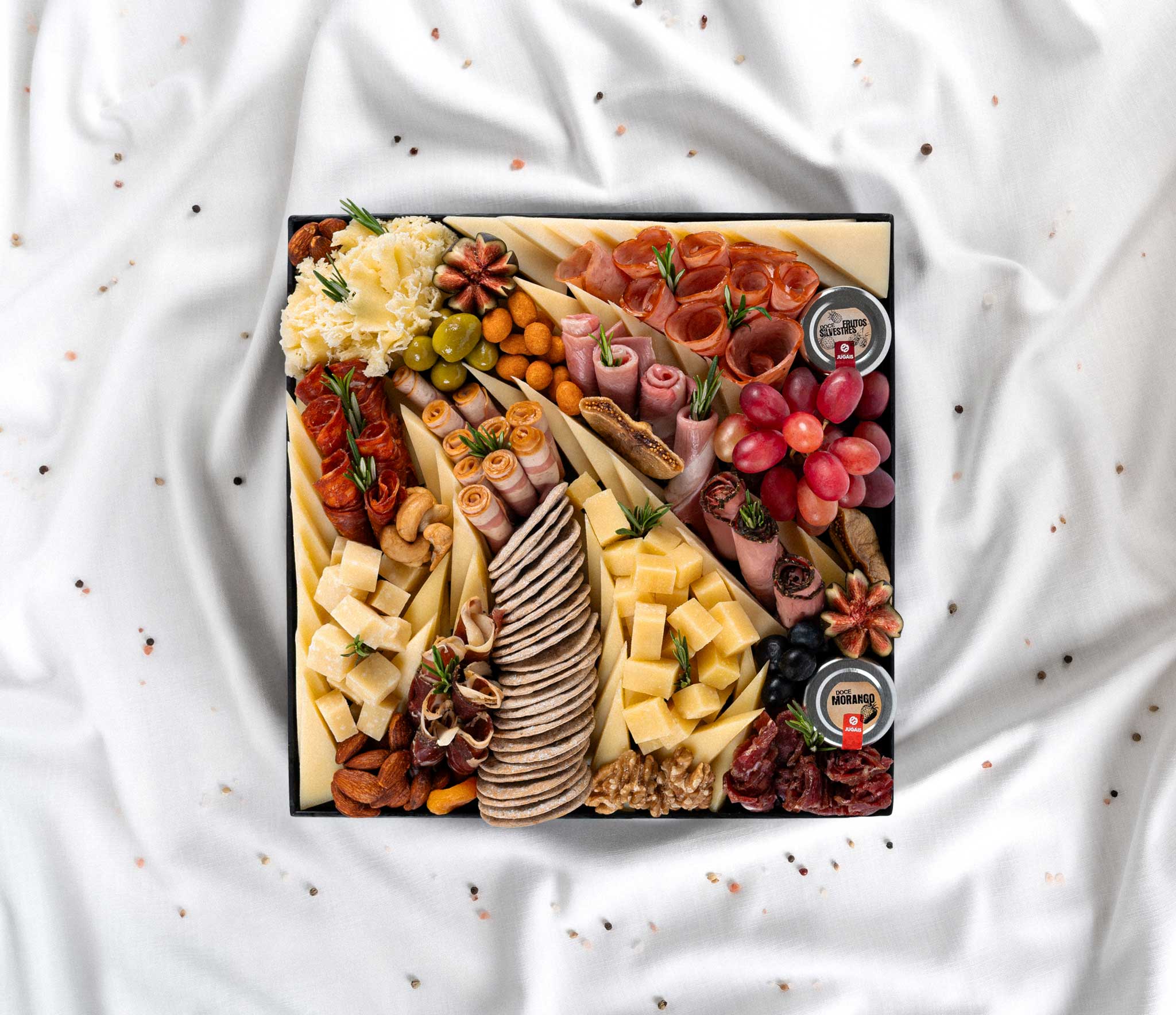 Swiss Cheese & Charcuterie Board - AED 350.00 - The Cheeseroom The Butler's Collection - This image is providing visuals of our Swiss Cheese board curated with care and containing artisanal cheeses around the word.