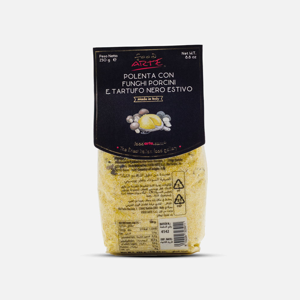 Corn Polenta with Porcini Mushrooms & Black Truffle 250g