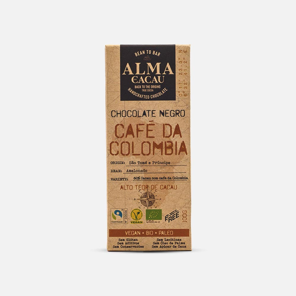 60% Dark Chocolate with Columbian Coffee 100g - AED 44.00 - The Cheeseroom Chocolates
