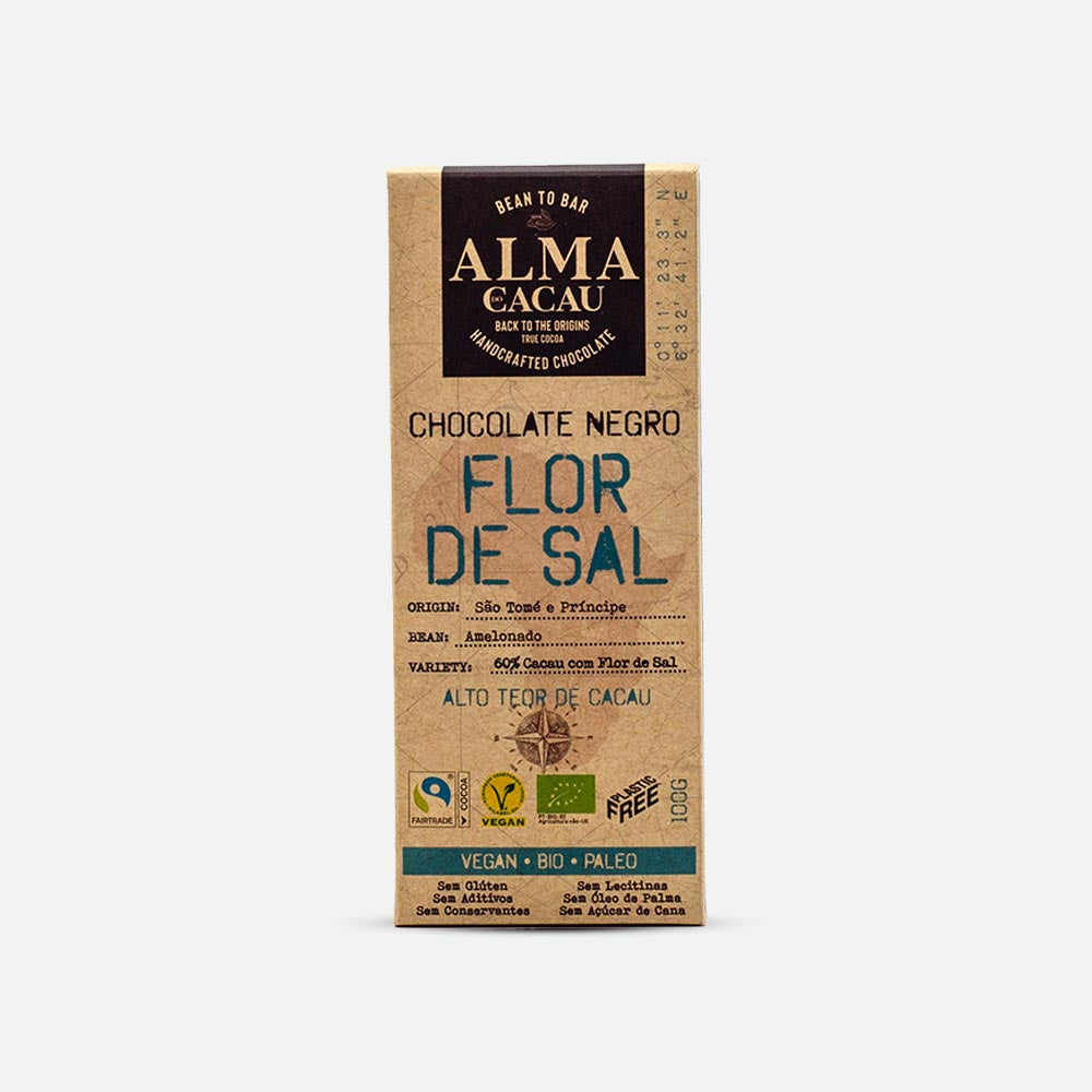 60% Dark Chocolate with Flower Salt 100g - AED 44.00 - The Cheeseroom Chocolates