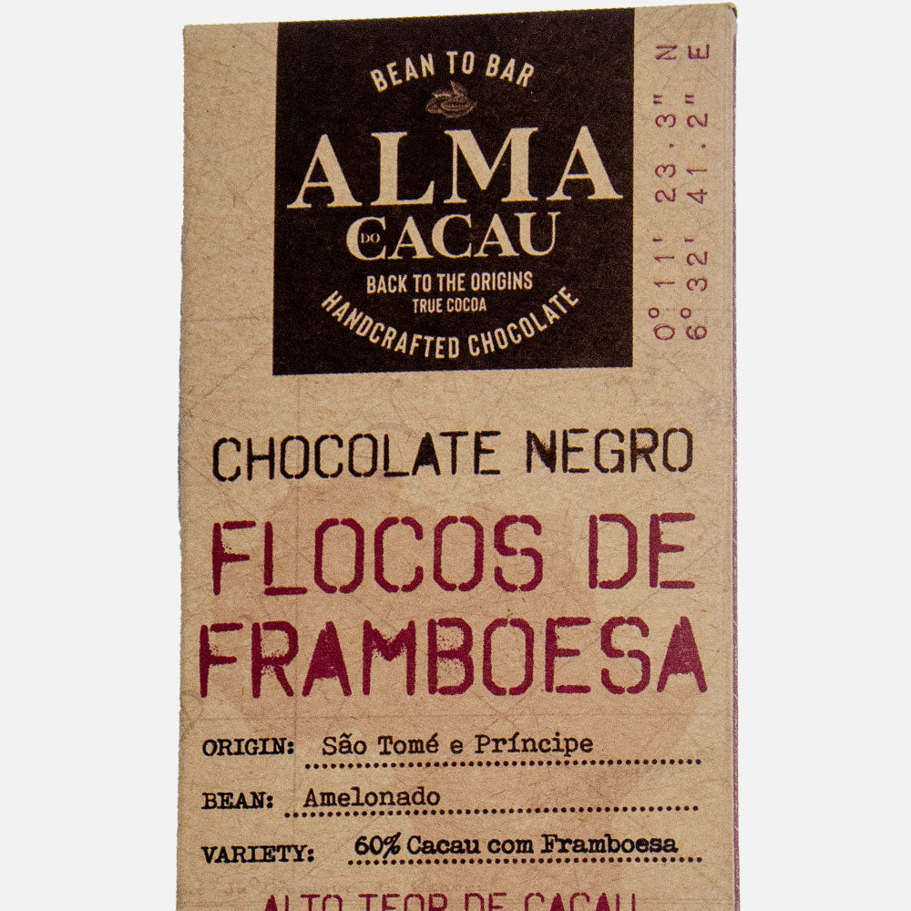 60% Dark Chocolate with Raspberry Flakes 100g