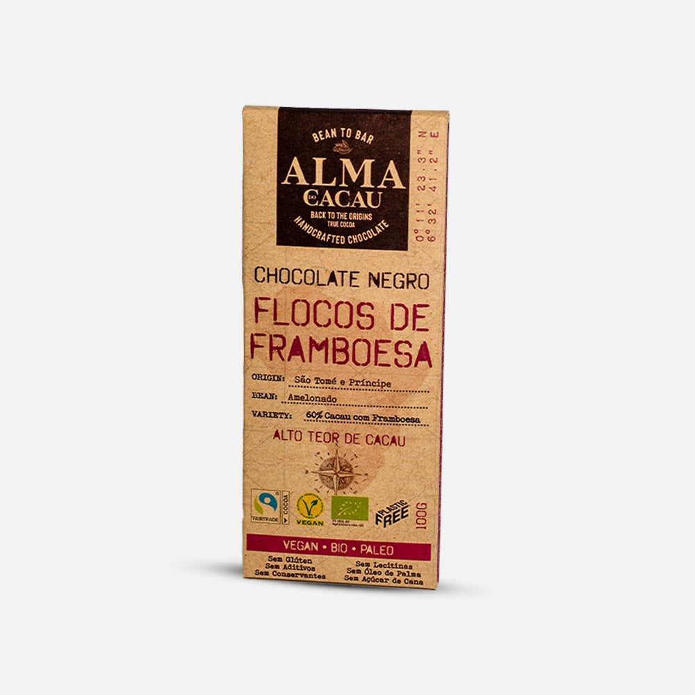 60% Dark Chocolate with Raspberry Flakes 100g
