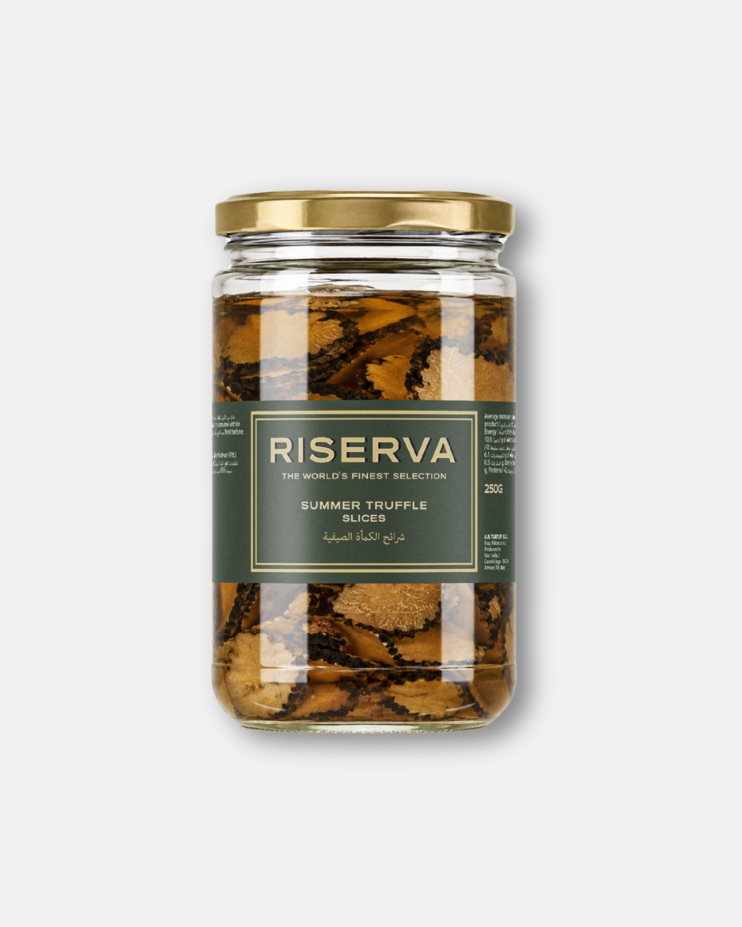 Riserva summer truffle slices 250g, showcasing preserved summer truffle slices. Ideal for adding truffle flavor to gourmet dishes, pasta and cheese pairings. truffle products Dubai, buy truffle Dubai, truffle shop Dubai, summer truffle Dubai, whole summer truffle Dubai, buy truffles Dubai, premium truffle products Dubai, gourmet truffles Dubai, summer truffles Dubai, Italian truffle products Dubai. 